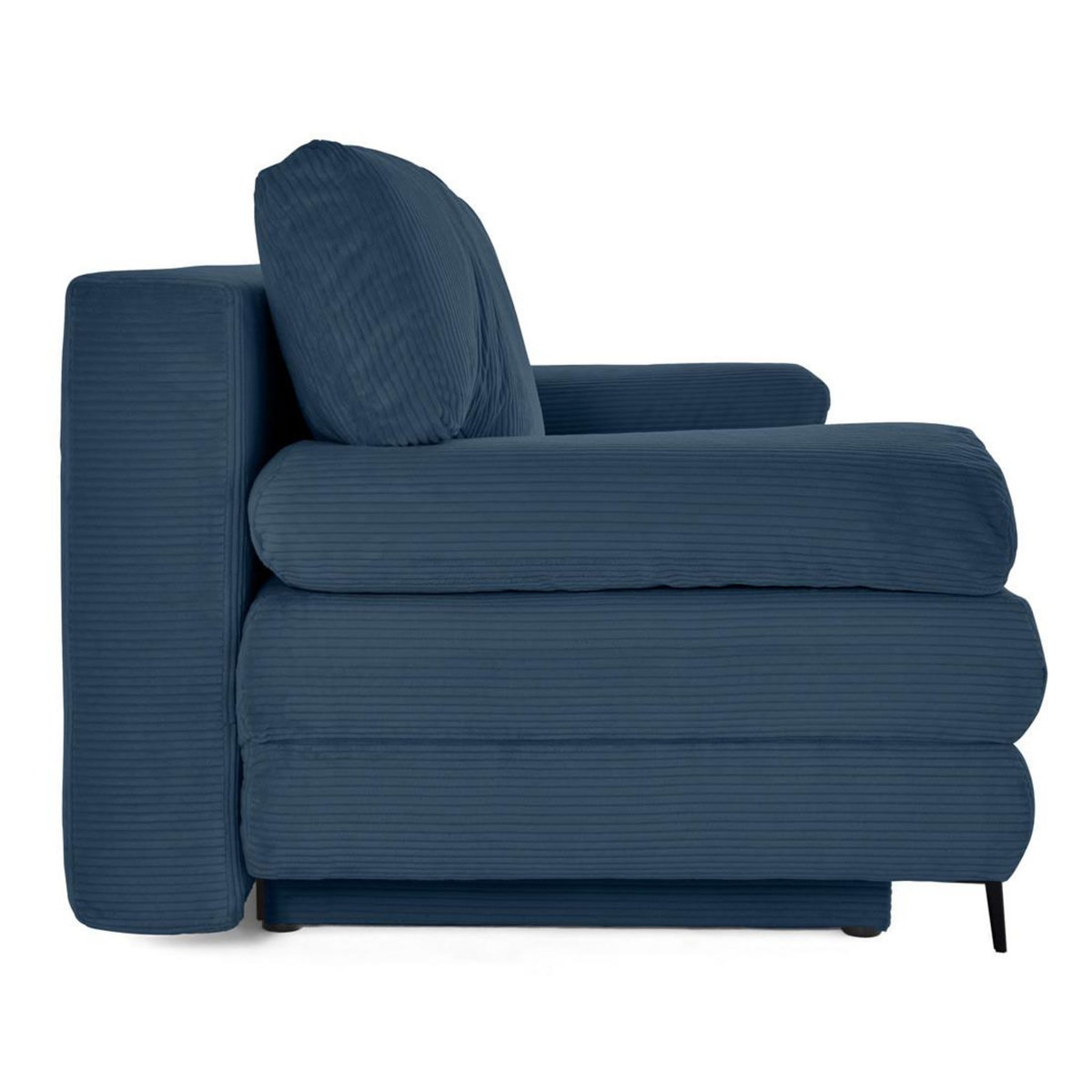 BEST MOBILIER Elton - canapé 3 places convertible avec coffre en velours côtelé