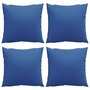 Voir la diapositive 4 : VIDAXL Coussins de canape 4 pcs bleu royal 50x50 cm tissu