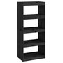 Voir la diapositive 2 : VIDAXL Bibliotheque/Separateur de piece Noir 60x30x135,5 cm Pin massif
