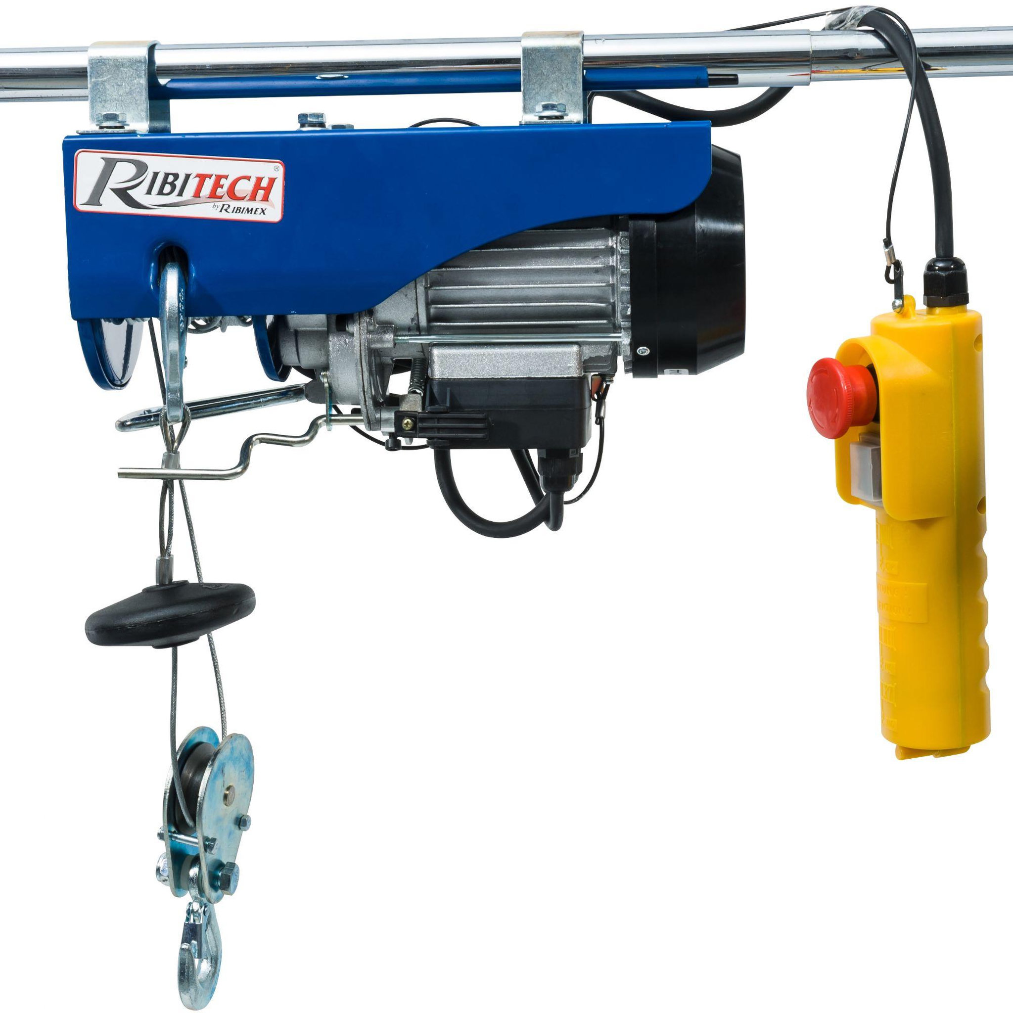 Voir la diapositive 3 : Ribimex Palan électrique 480w noir - pe100/200pt