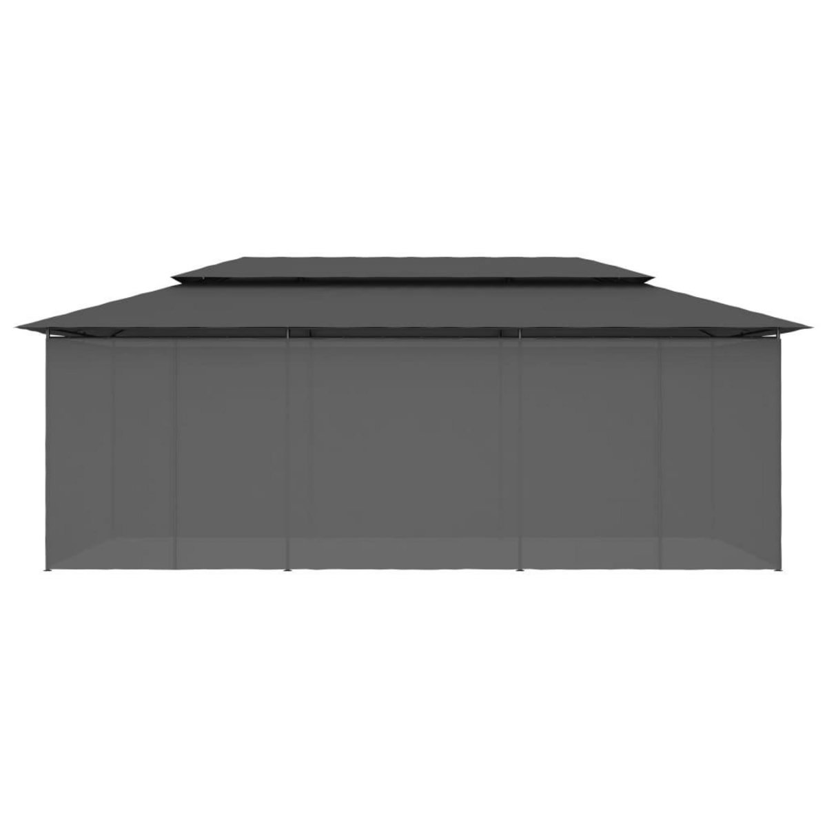 VIDAXL Belvedere avec rideaux 600x298x270 cm Anthracite