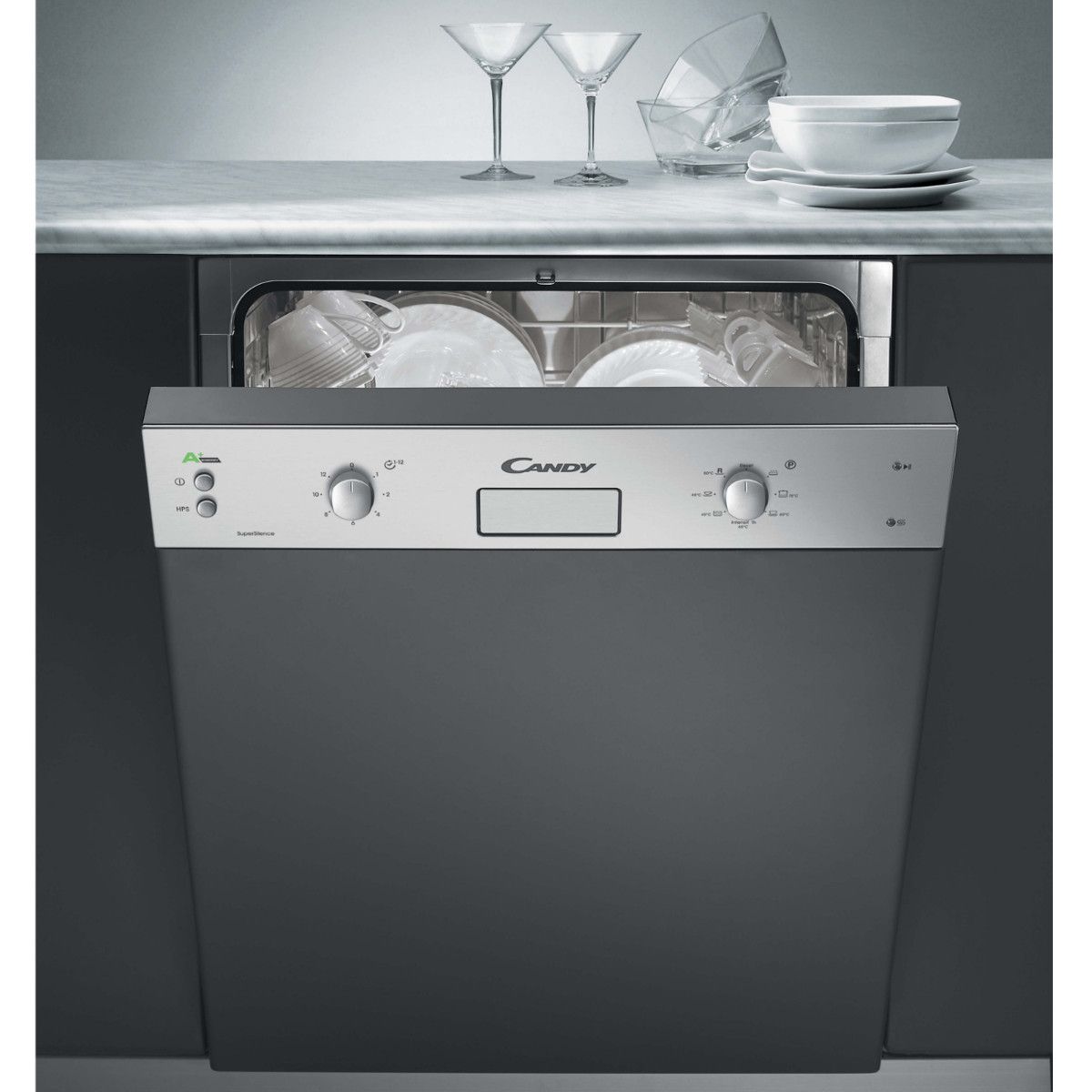 CANDY Lave-vaisselle CDS 2112X, 60 cm, 12 couverts, 47 dB, 7 programmes