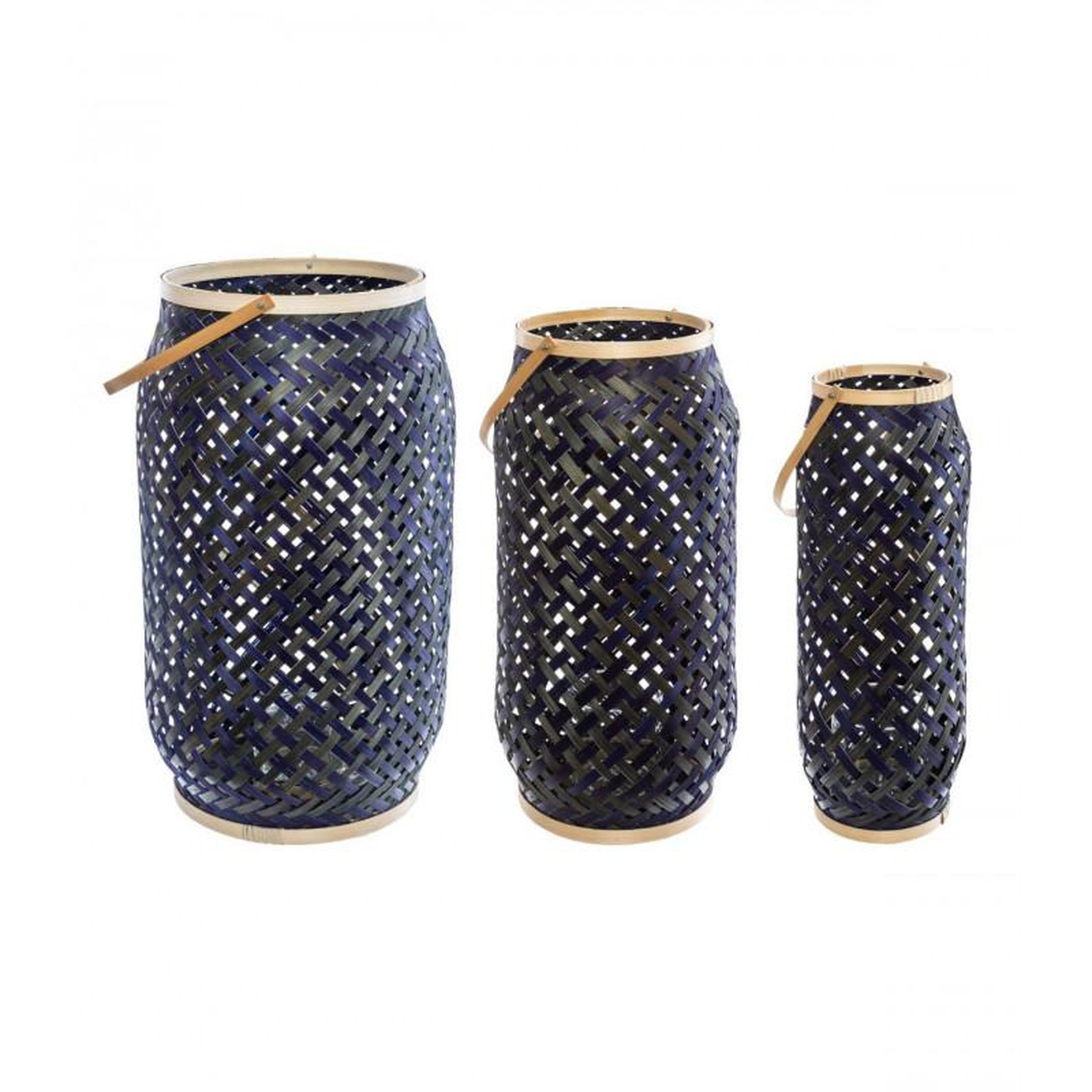 Voir la diapositive 1 : ATMOSPHERA Lot de 3 lanternes bambou  cross  atmosphera -  -