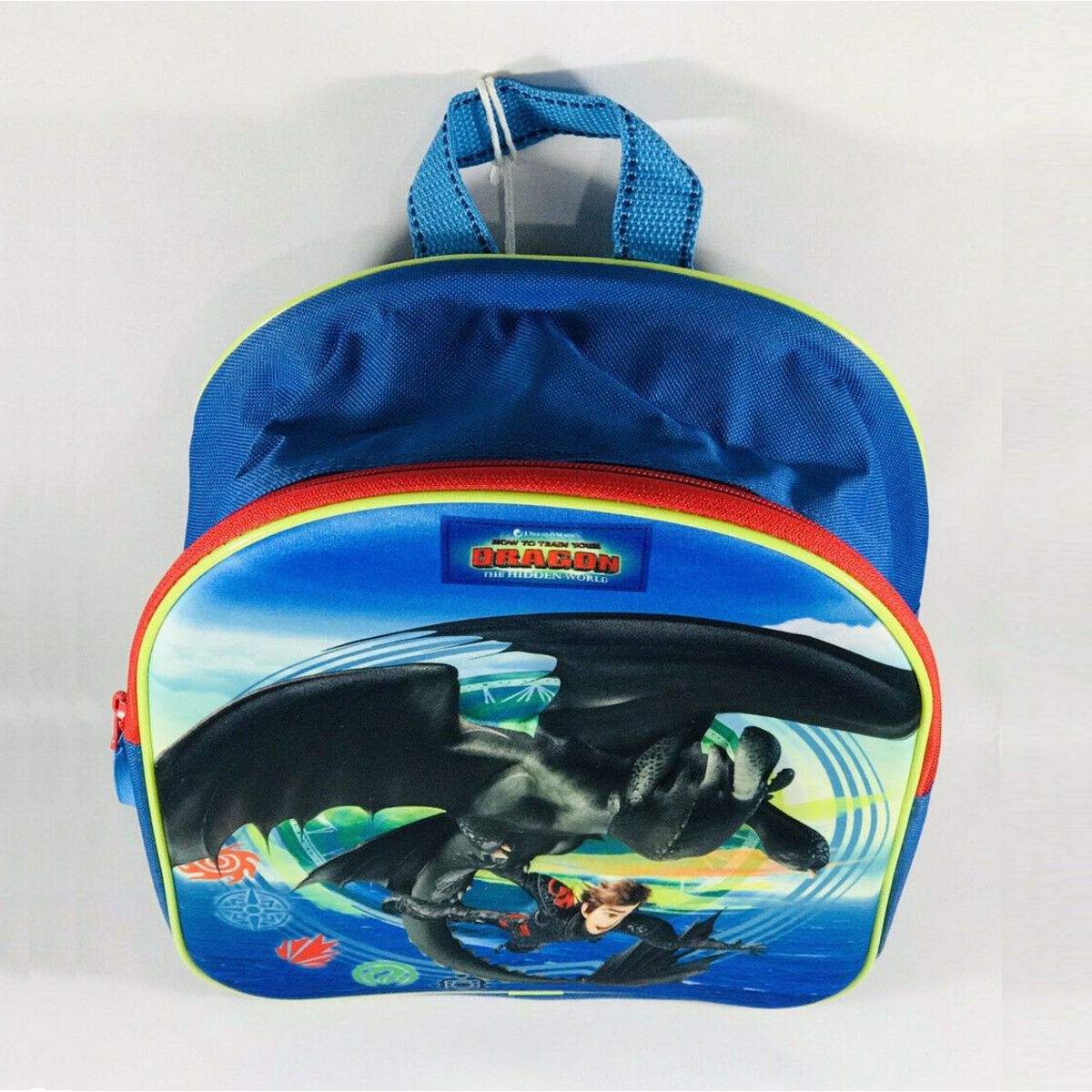 Sac à goûter maternelle Dragon 3 3D bleu