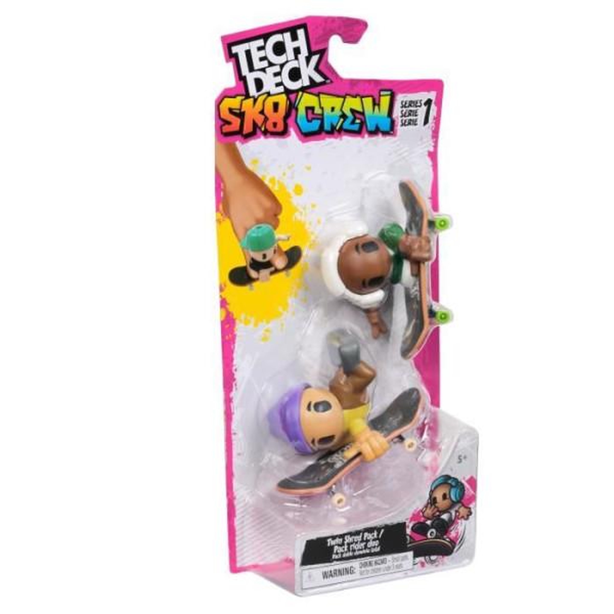 Voir la diapositive 2 : Jeu de plein air Tech Deck Pack de 2 SK8 Crew Modèle aléatoire
