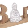  Mot Déco à Poser  Bouddha  52cm Beige & Blanc