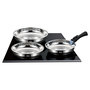 Voir la diapositive 2 : Arthur Martin Batterie de cuisine induction de 3 poêles 20-24-26 cm inox 