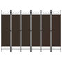 Voir la diapositive 1 : VIDAXL Cloison de separation 6 panneaux Marron 240x180 cm