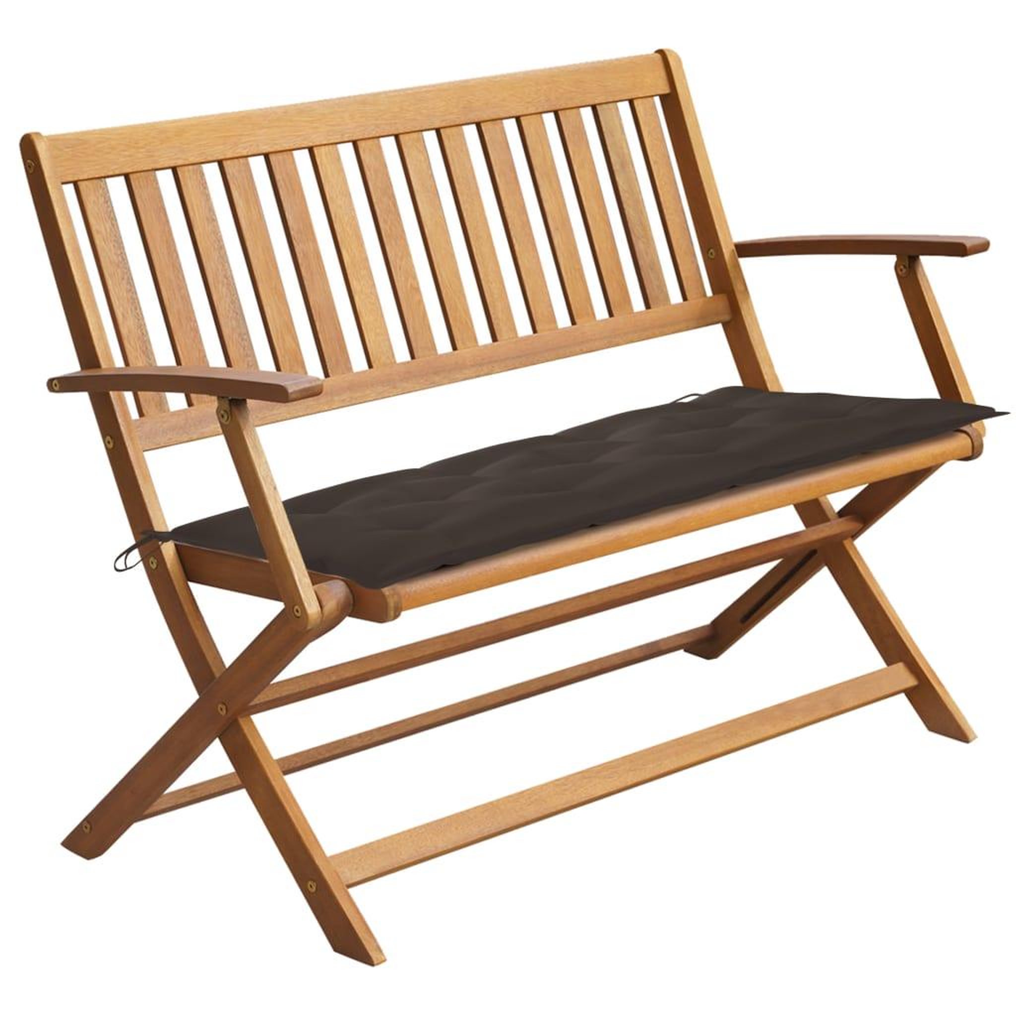 Voir la diapositive 1 : VIDAXL Banc de jardin avec coussin 120 cm Bois d'acacia massif