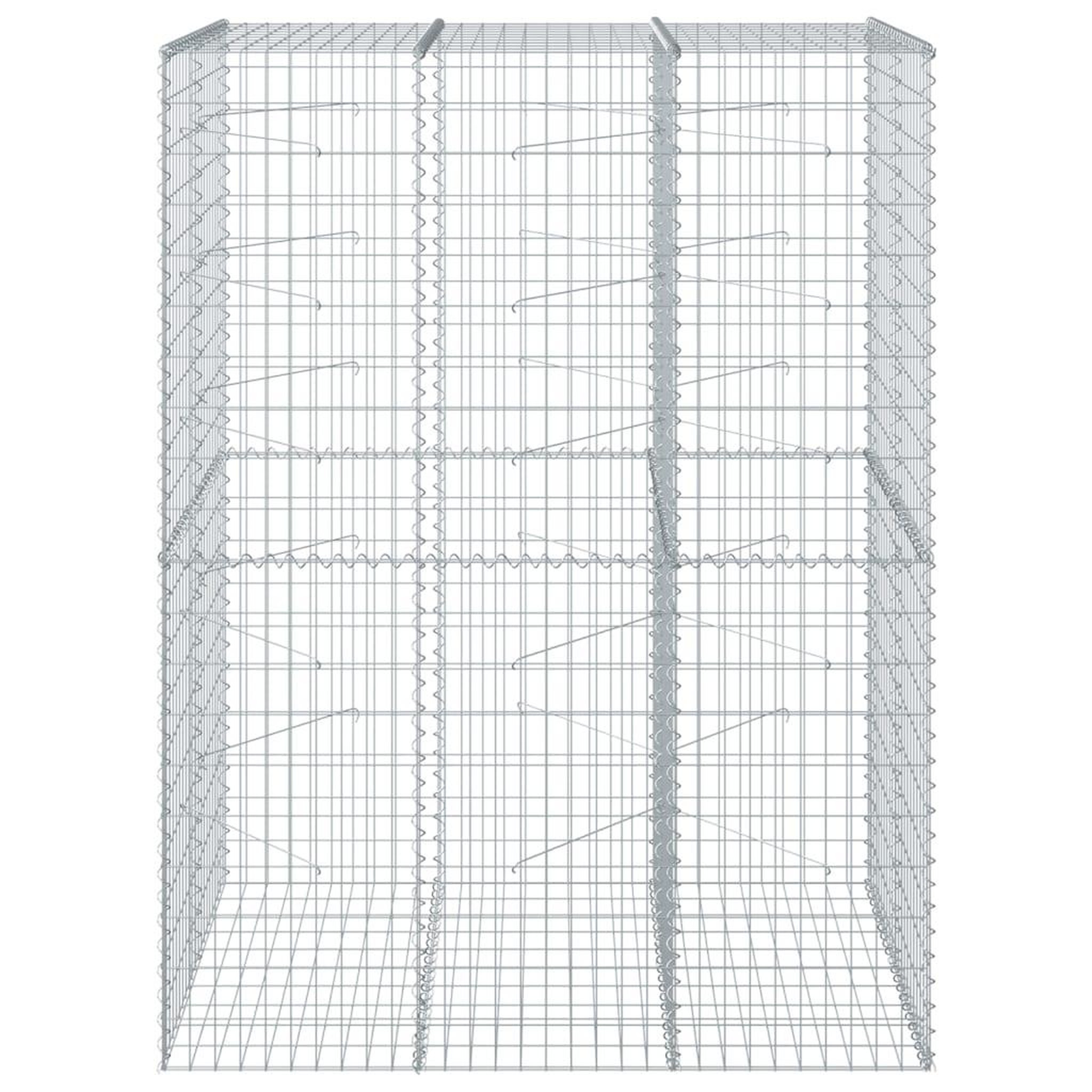 Voir la diapositive 3 : VIDAXL Panier gabion avec couvercle 150x100x200 cm fer galvanise