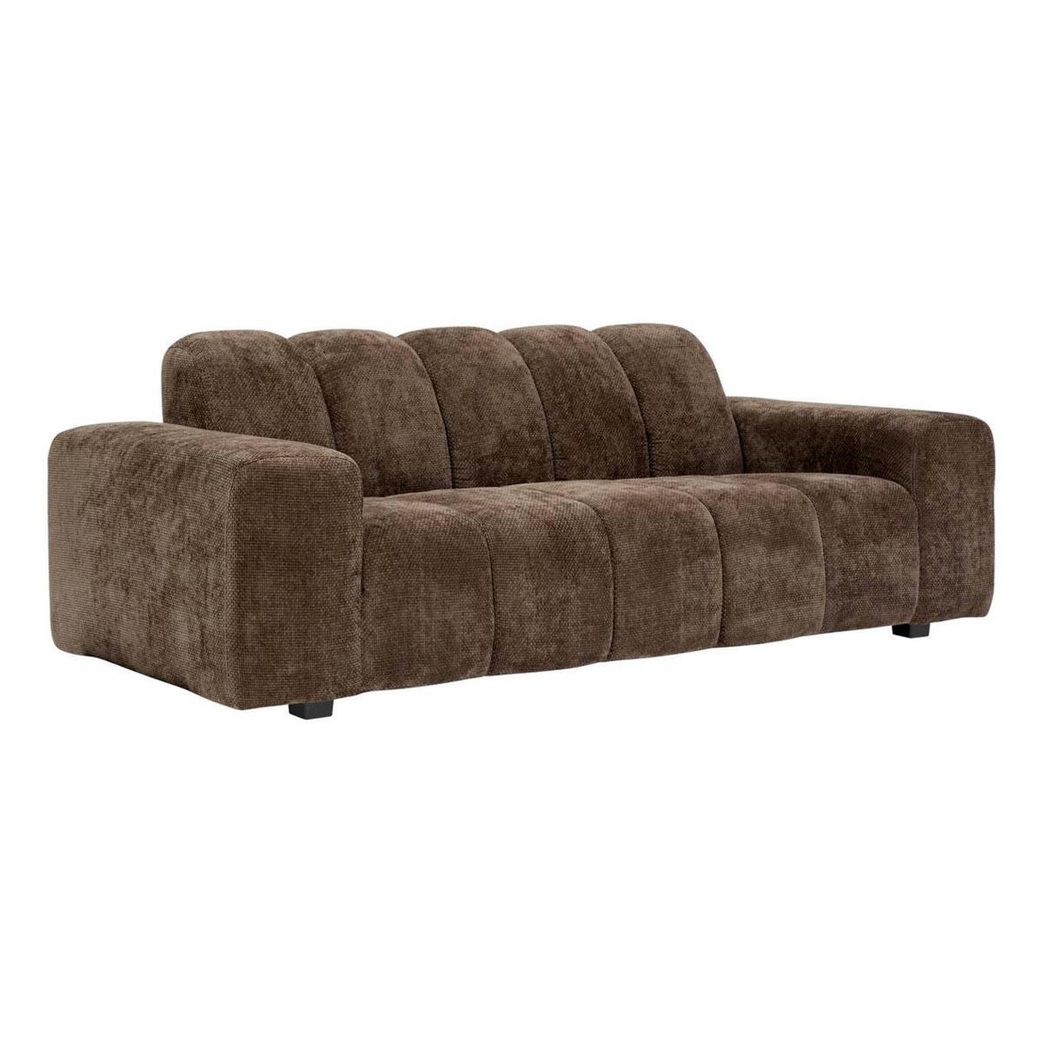 ATMOSPHERA Canapé droit 3 places  palma  212cm marron