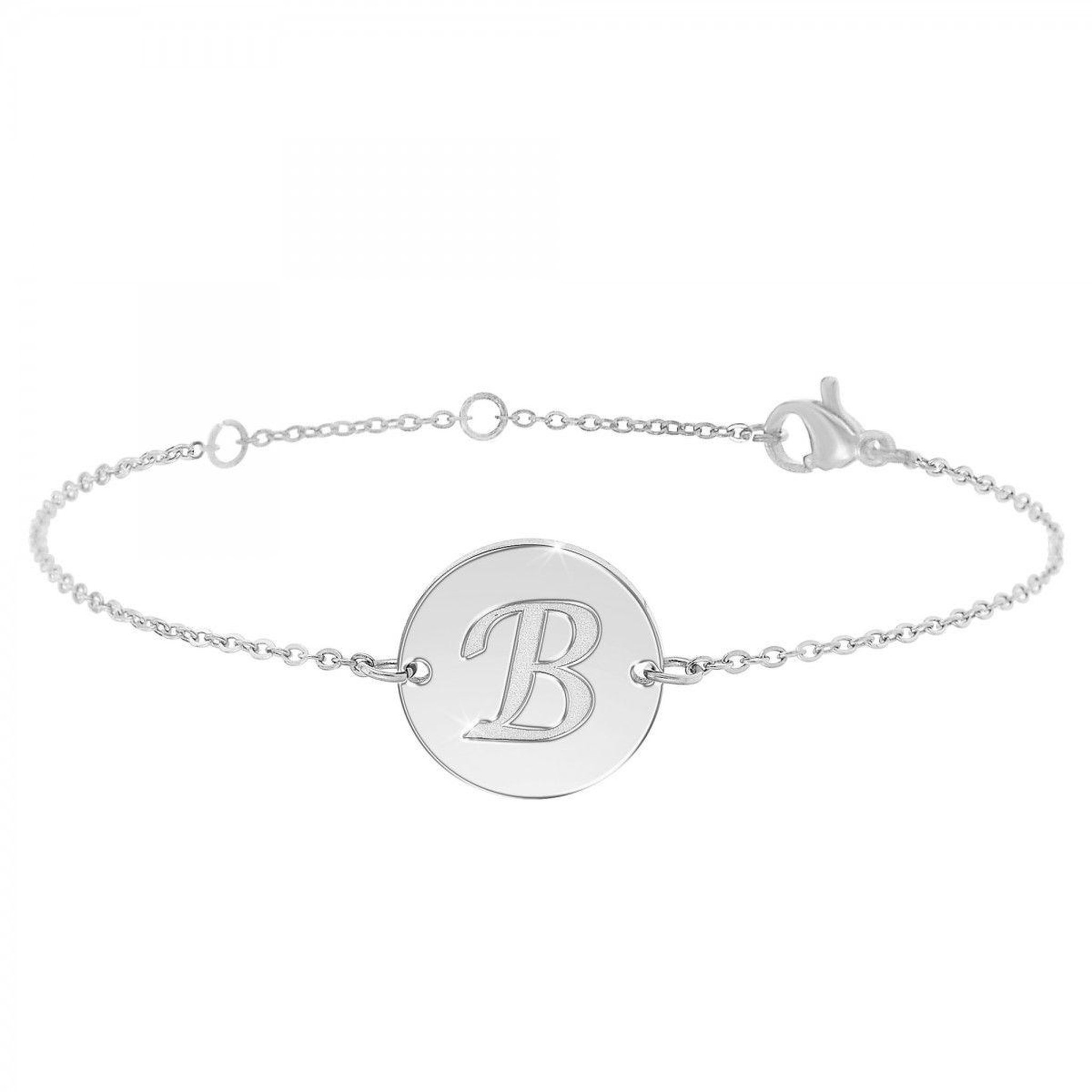 SC CRYSTAL Bracelet lettre B en acier inoxydable par SC Crystal