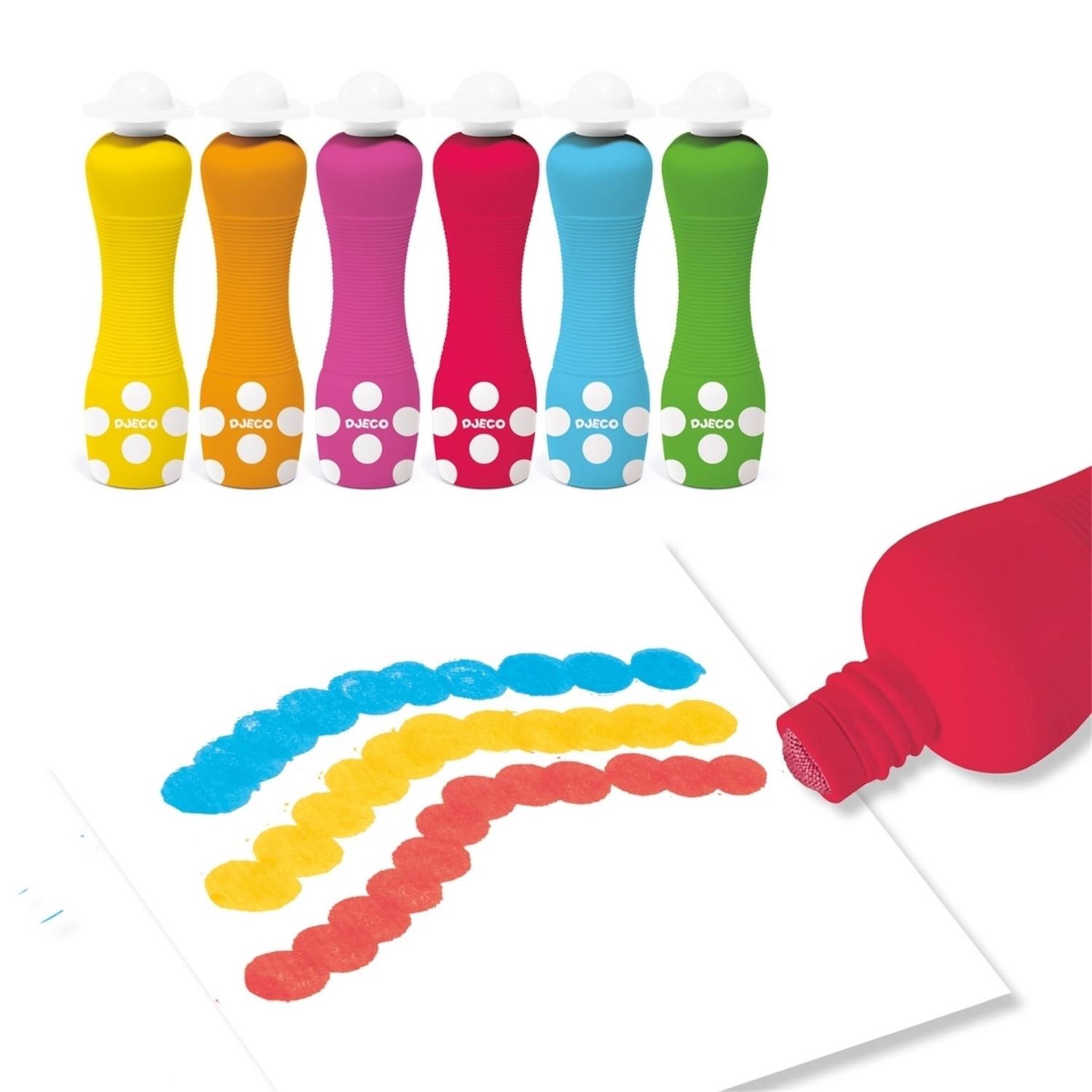 Voir la diapositive 2 : Djeco Lot de 6 marqueurs mousse