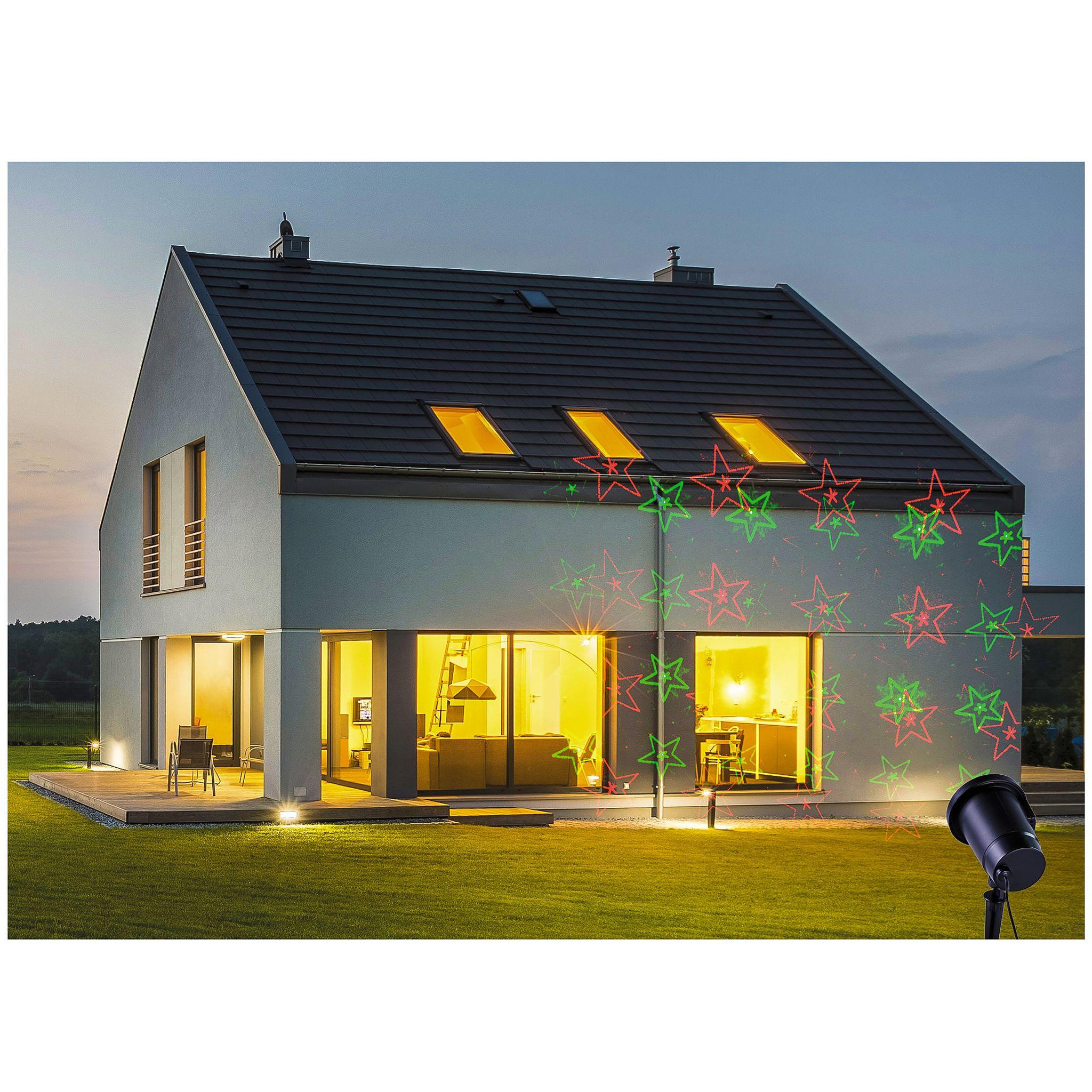 Voir la diapositive 3 : CEPAM Projecteur façade étoiles-flocons avec télécommande