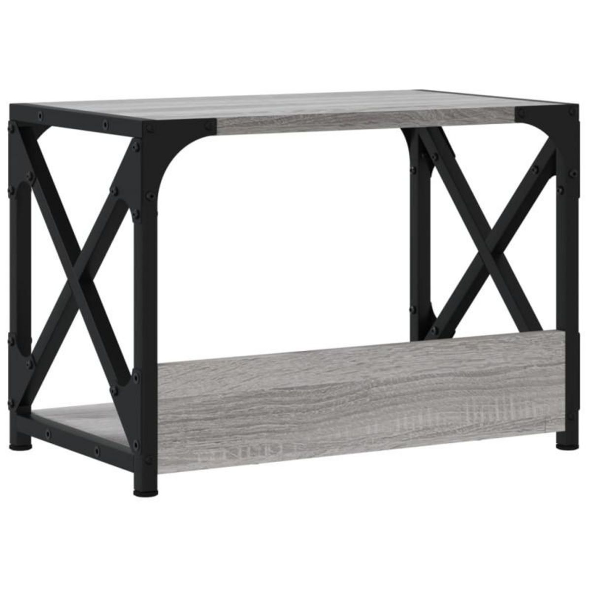 VIDAXL Support d imprimante à 2 niveaux Sonoma gris 44x26x31,5 cm