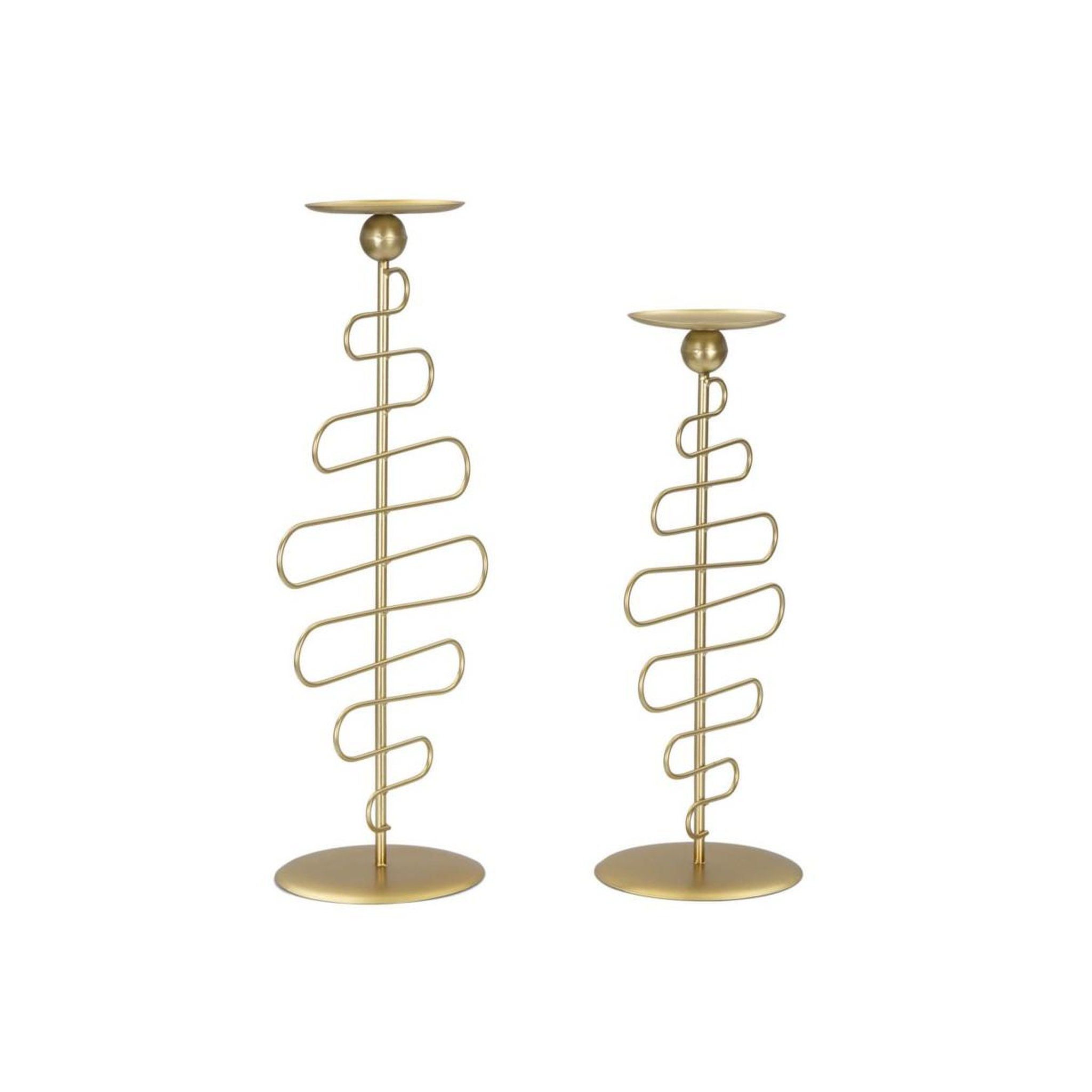 Voir la diapositive 2 : Paris Prix Lot de 2 bougeoirs en métal  alid  51cm or