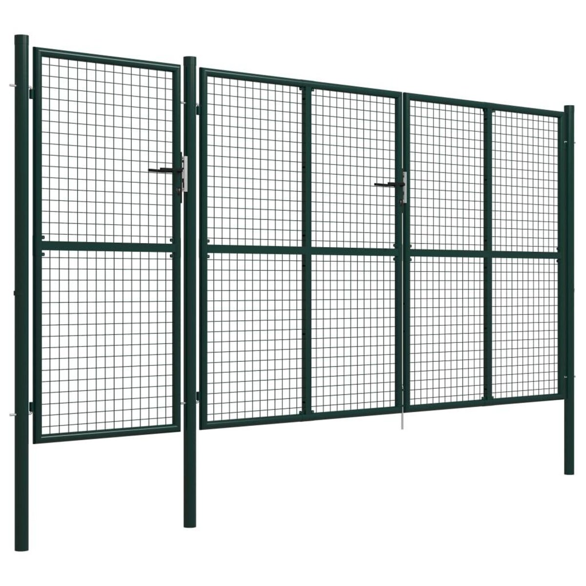 VIDAXL Portail de jardin Acier 400 x 150 cm Vert