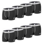 SERGE BLANCO Lot de 8 boxers homme en coton Noir. Coloris disponibles : Noir