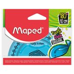 MAPED Rapporteur en plastique flexible 10cm Twist'n'Flex 180° coloris aléatoire
