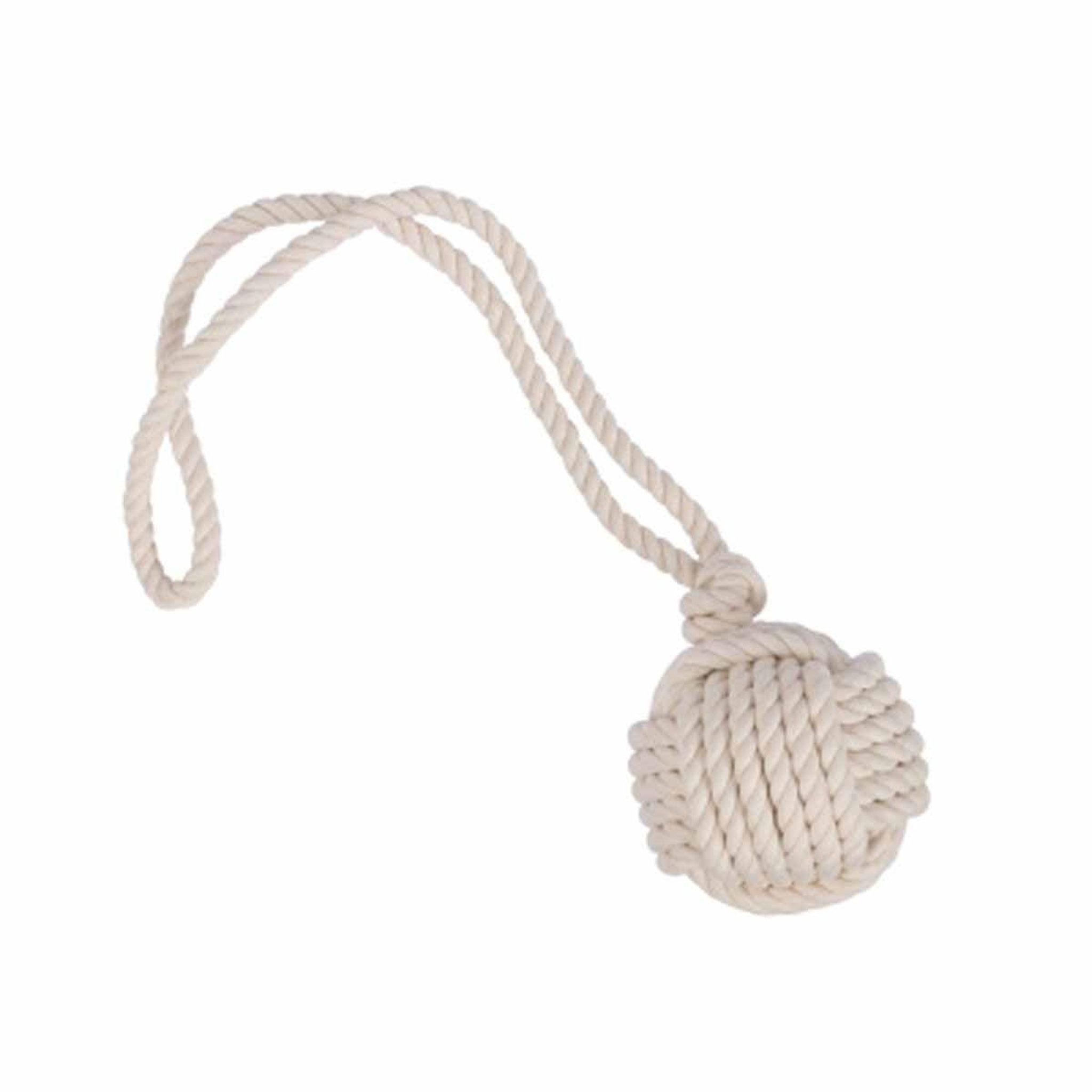 HOMEA Balle avec poignée pour chien  slow life  48cm écru