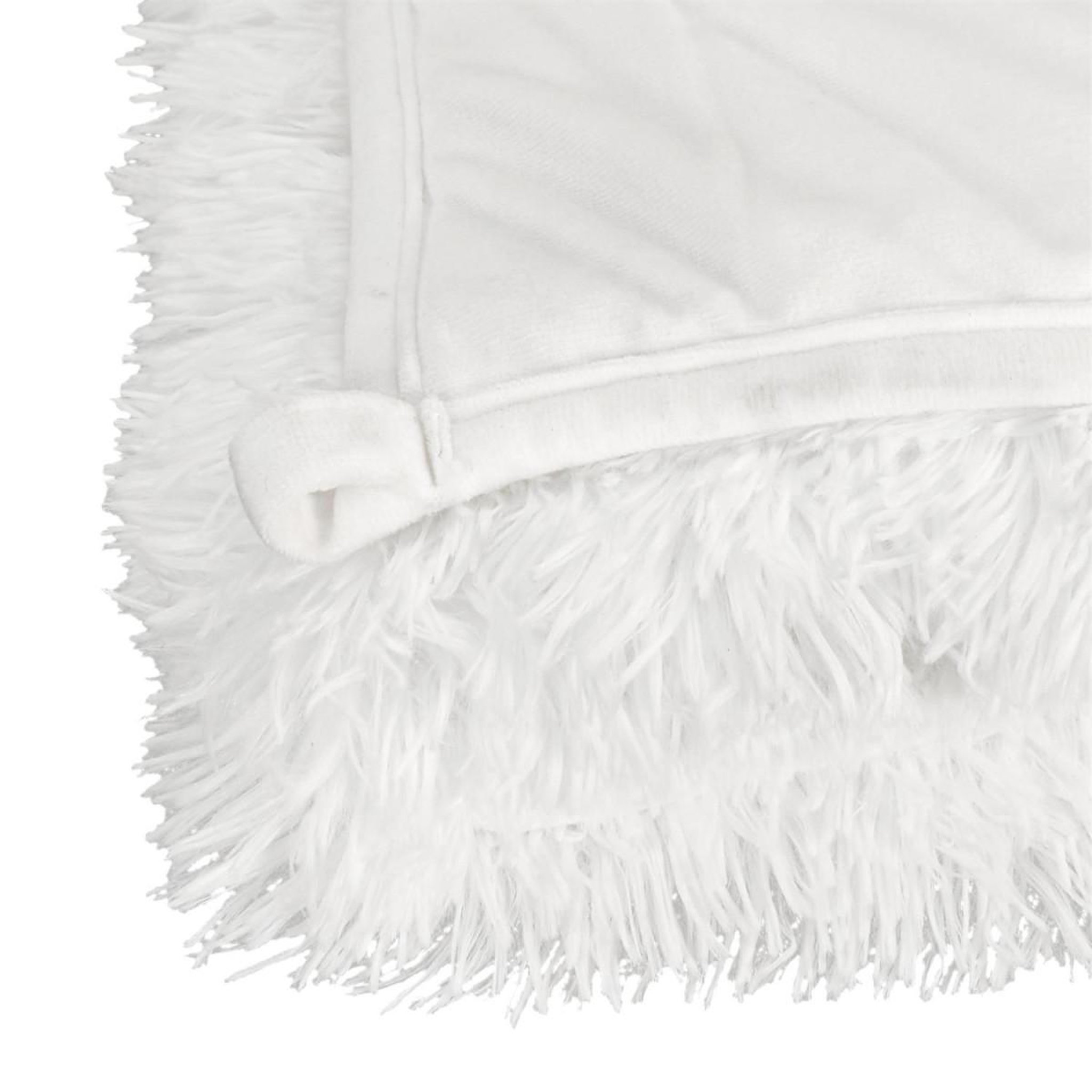 Voir la diapositive 3 : SENSLY Couverture pondérée  fourrure  150x200cm blanc