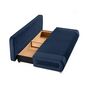 Voir la diapositive 2 : BEST MOBILIER Elio - canapé 3 places convertible - avec coffre - en velours et velours côtelé