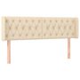 Voir la diapositive 3 : VIDAXL Tete de lit a LED Creme 163x16x78/88 cm Tissu