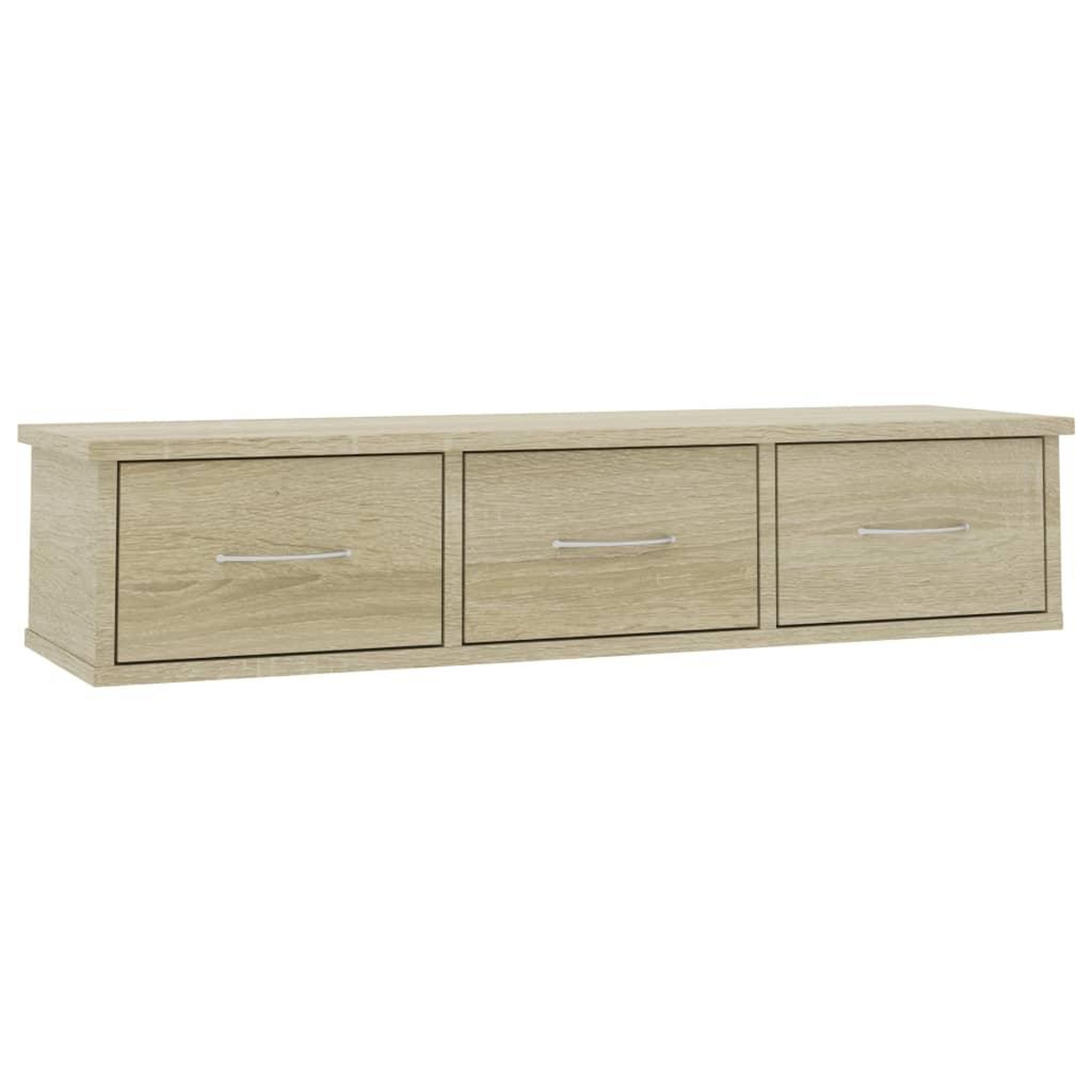 Voir la diapositive 2 : VIDAXL Etagere murale avec tiroirs Chene sonoma bois d'ingenierie