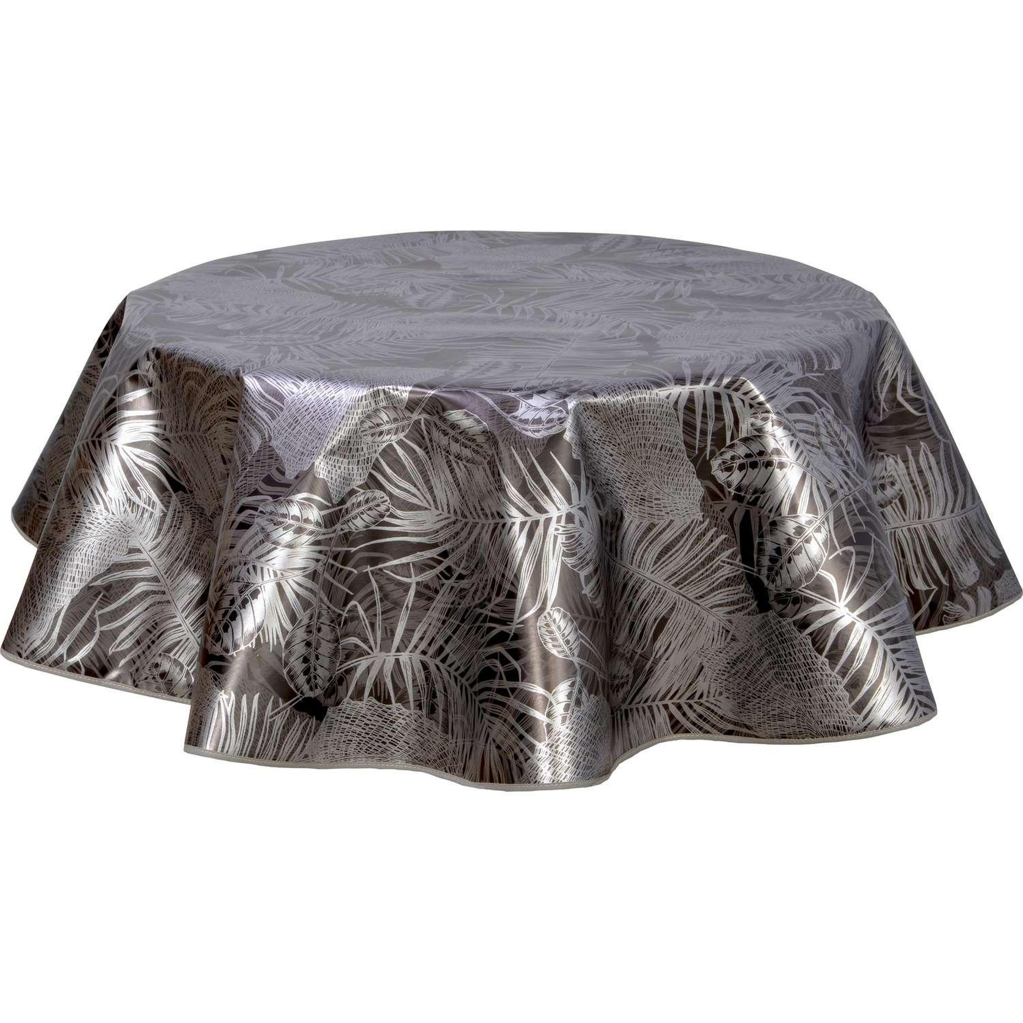 HABITABLE Nappe en toile cirée ronde Vitali - Diam. 150 cm - Noir