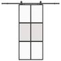 Voir la diapositive 2 : VIDAXL Porte coulissante avec kit de quincaillerie noir 90x205 cm