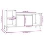 Voir la diapositive 6 : VIDAXL Meuble TV Blanc 100x35x55 cm Bois d'ingenierie