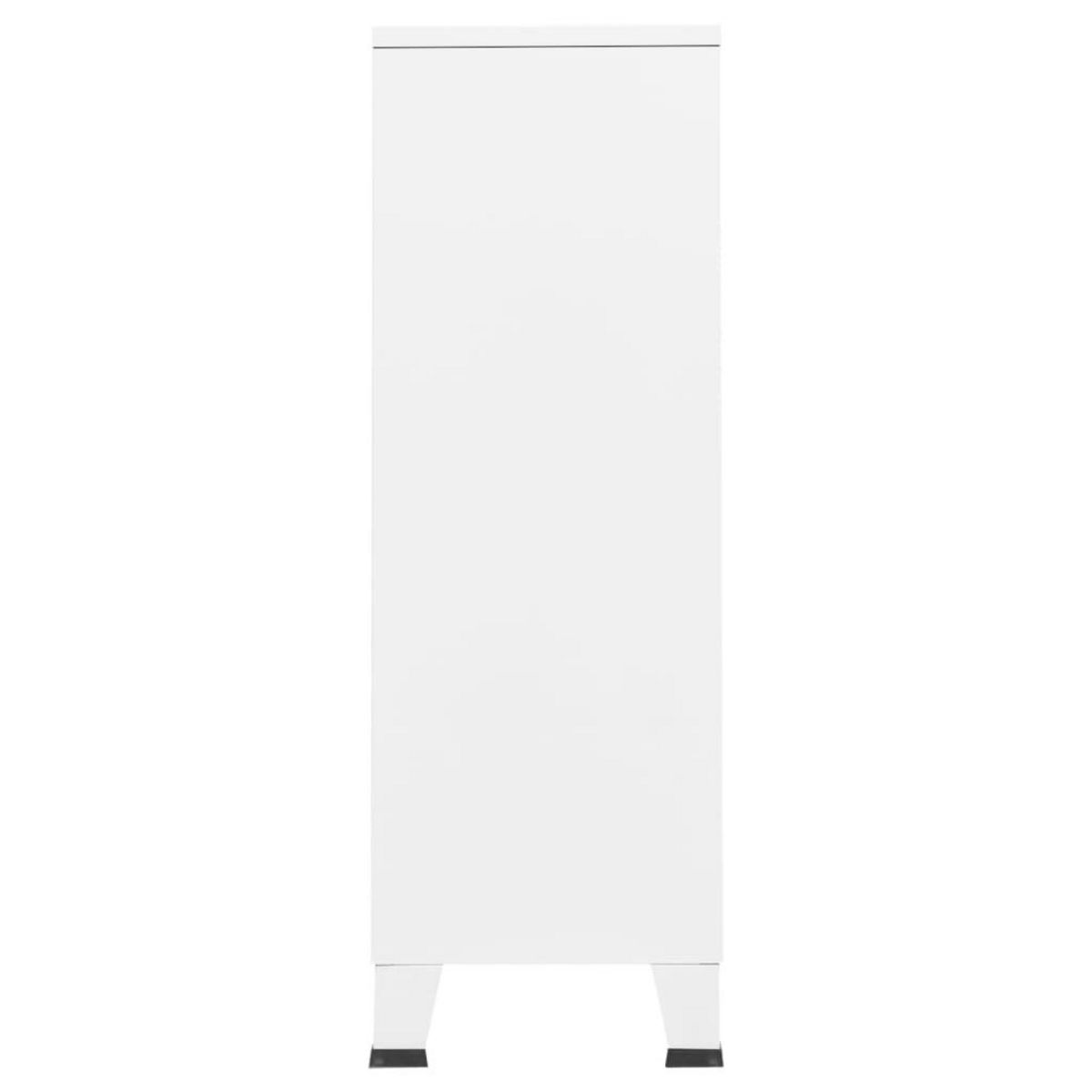 VIDAXL Garde-robe industrielle Blanc 67x35x107 cm Acier