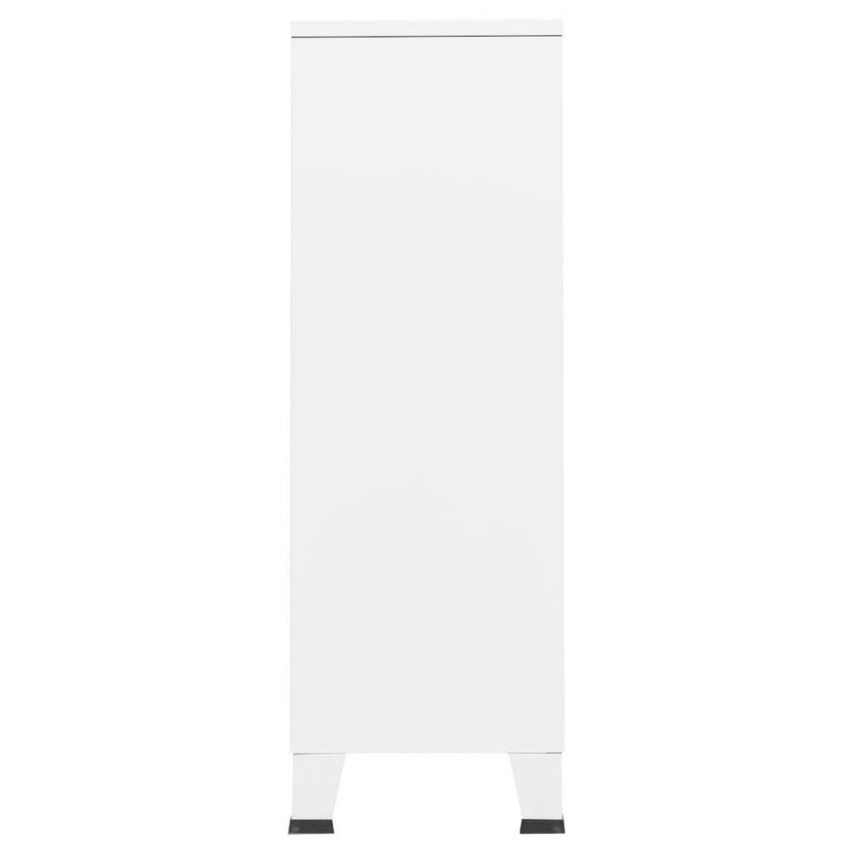 VIDAXL Garde-robe industrielle Blanc 67x35x107 cm Acier