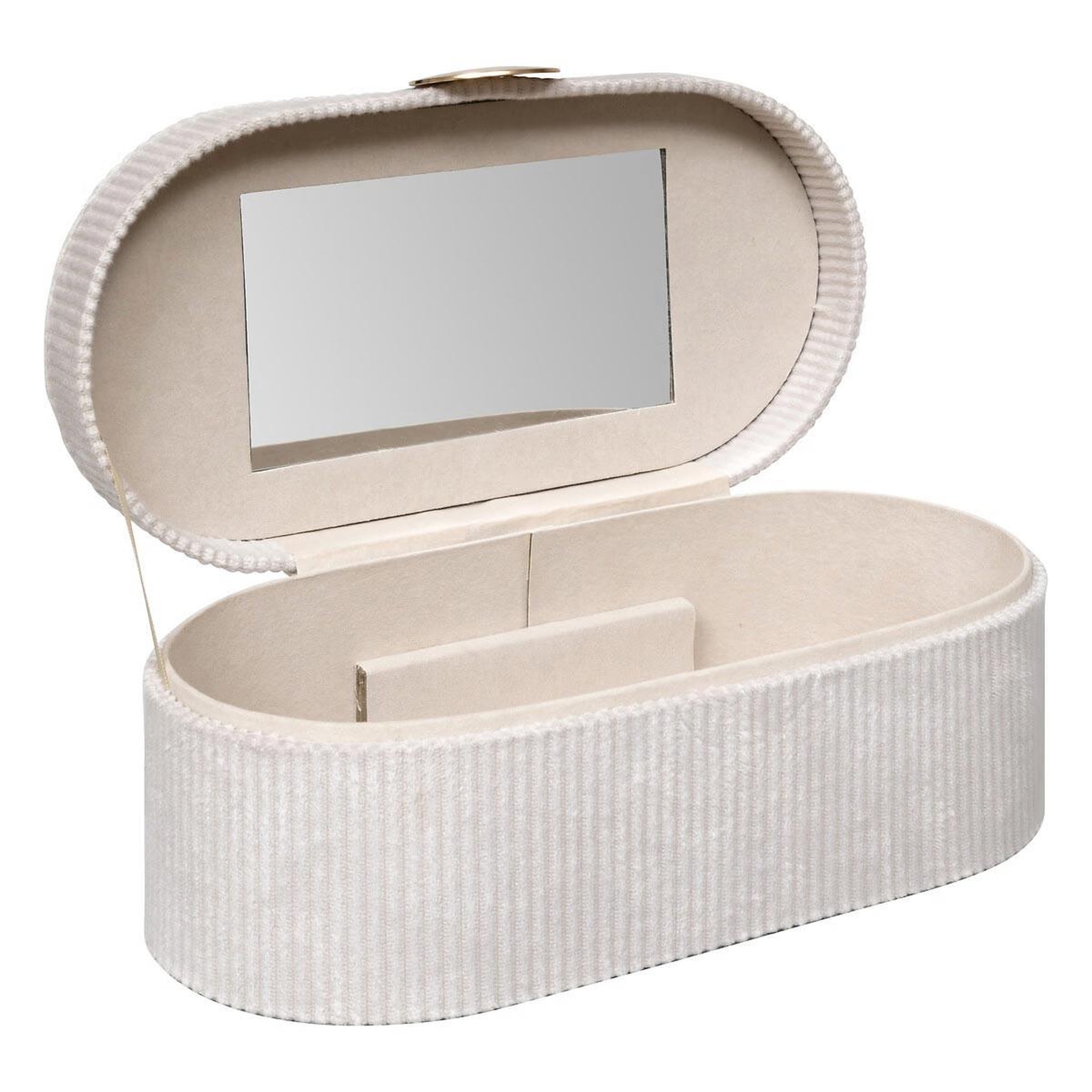 Voir la diapositive 3 : ATMOSPHERA Boîte à bijoux en velours  enya  25cm beige