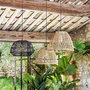 Voir la diapositive 5 : ATMOSPHERA Suspension luminaire cône en rotin Jada - Diam. 35 cm