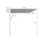 Voir la diapositive 4 : SWEEEK Auvent 3m aluminium et textilène pour pergola bioclimatique anthracite Palace