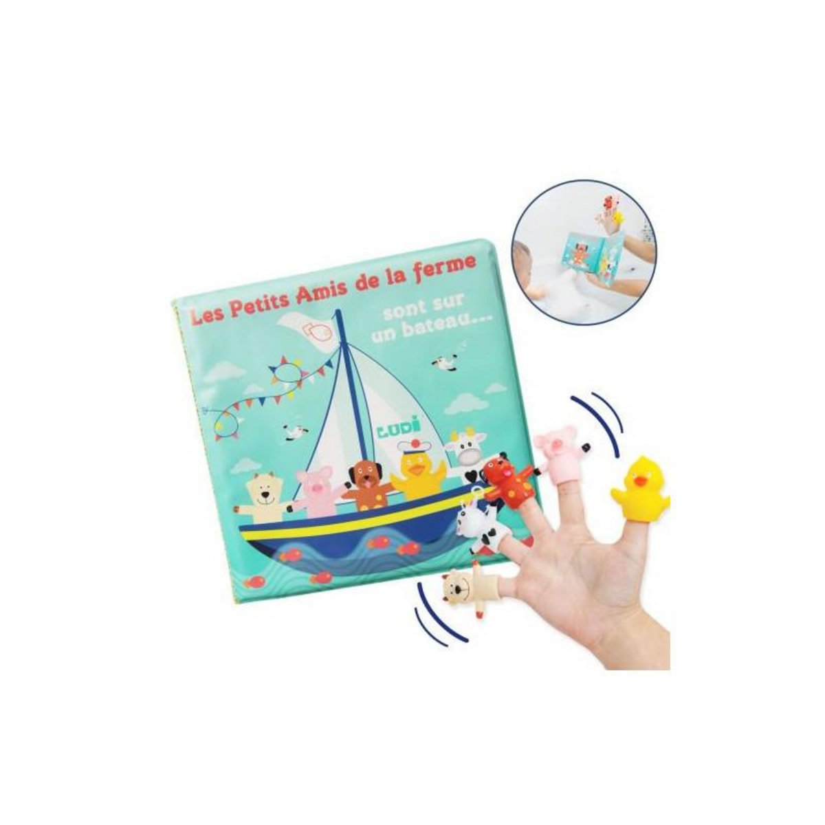 Thomas Livre Bain Les Amis De La Ferme (+ 5 Marionnette