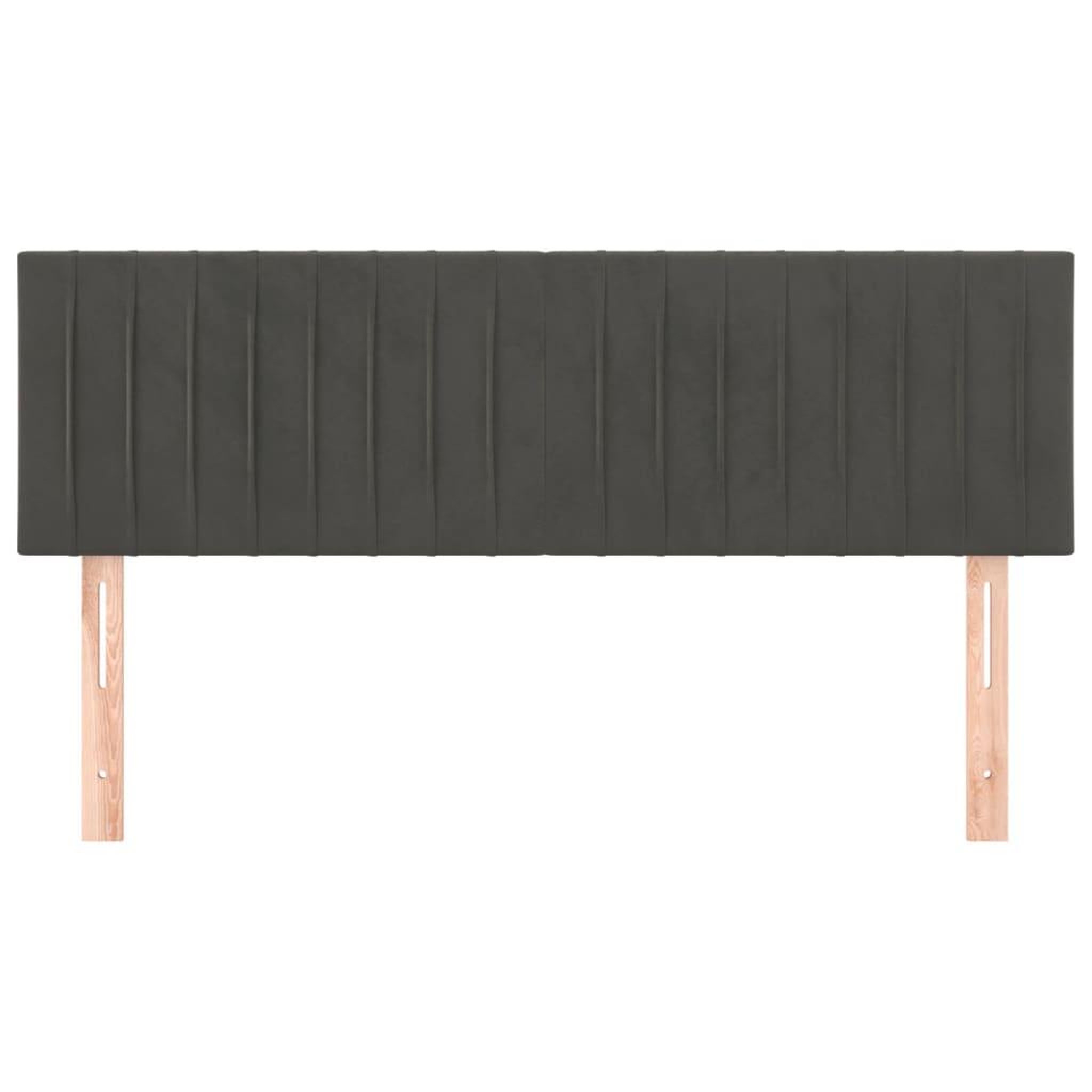 Voir la diapositive 3 : VIDAXL Tetes de lit 2 pcs Gris fonce 72x5x78/88 cm Velours