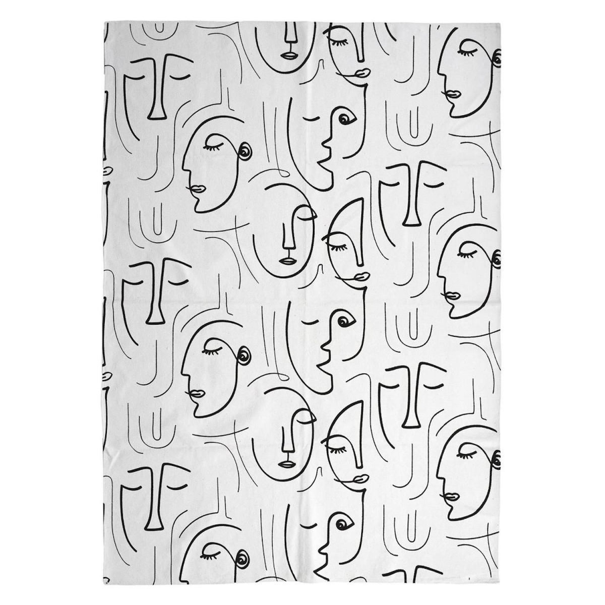 Paris Prix Tapis Déco  Arty  120x170cm Blanc & Noir