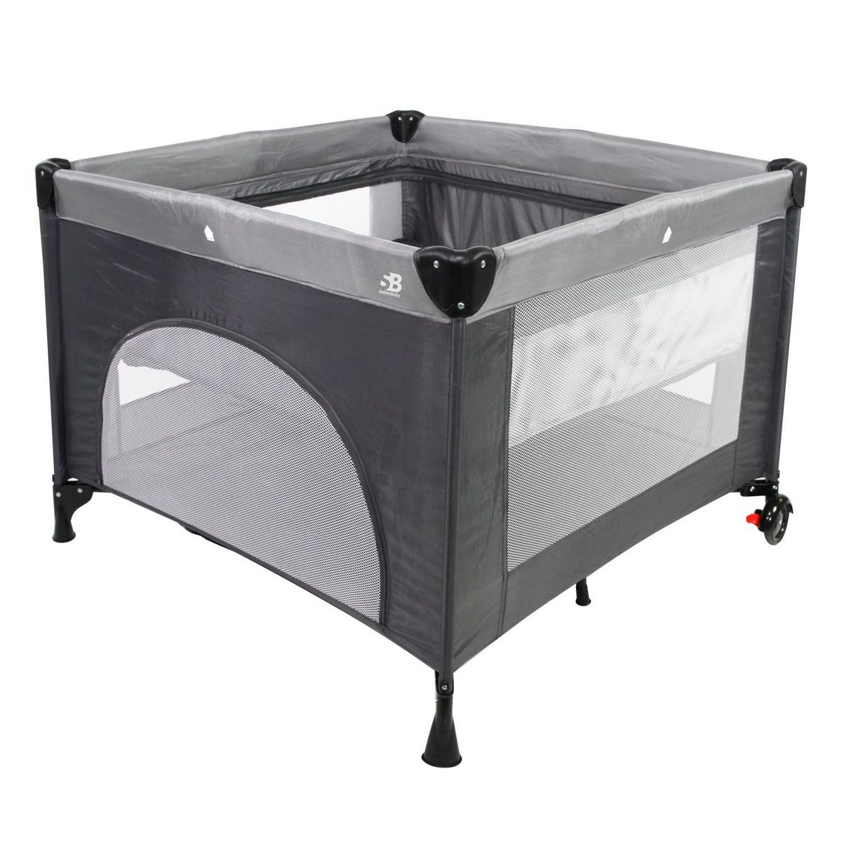 NANIA Parc bébé avec étage Shandy 3 en 1 gris