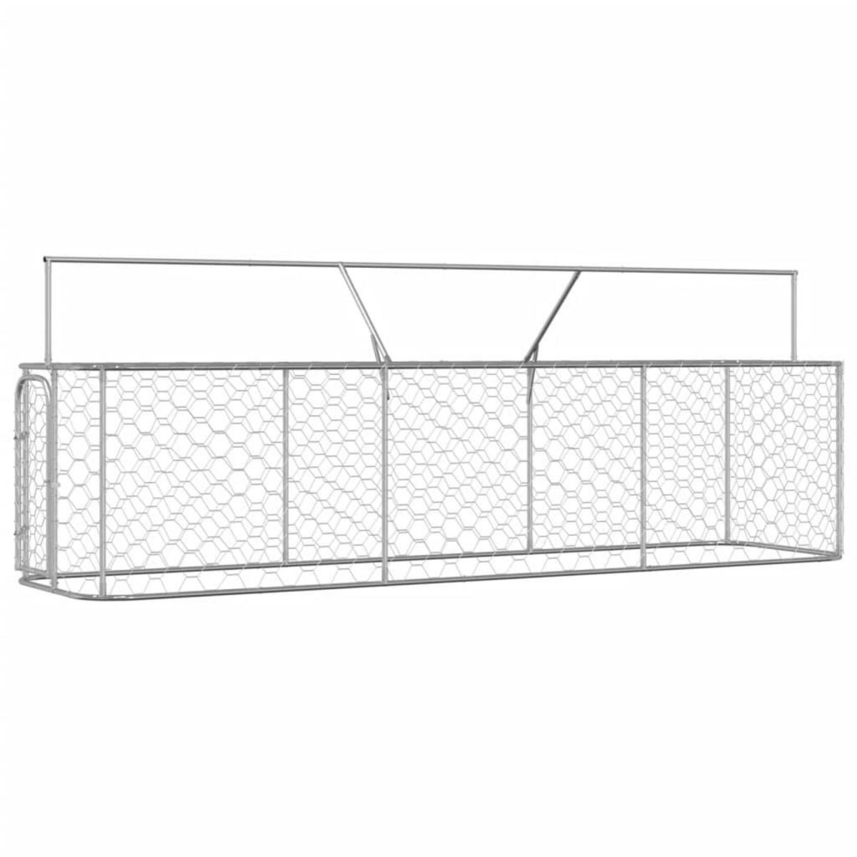 VIDAXL Chenil exterieur avec toit 400x100x150 cm