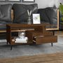 Voir la diapositive 3 : VIDAXL Table basse Chene marron 90x49x45 cm Bois d'ingenierie