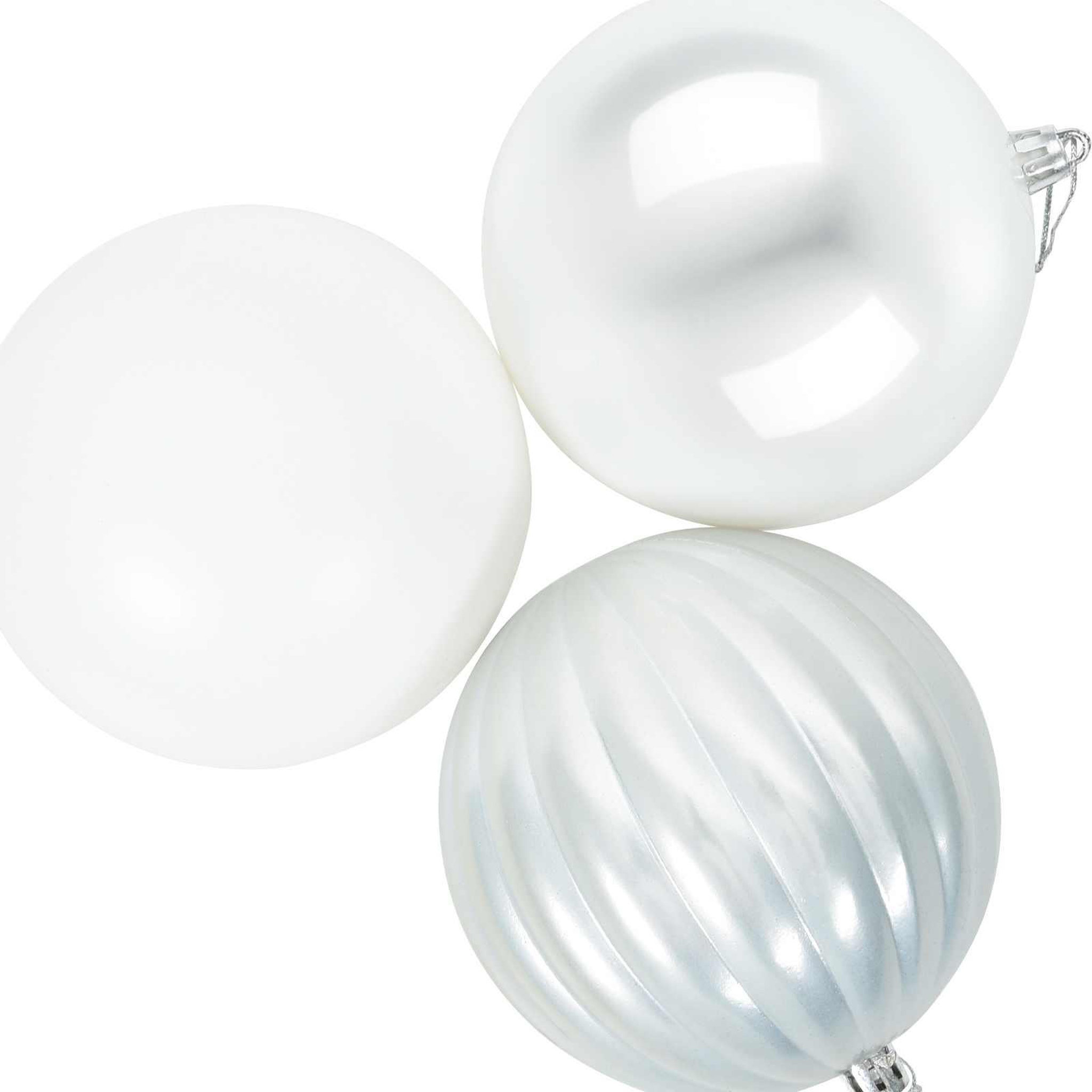 Voir la diapositive 5 : VIDAXL Ensemble de boules de Noël XL 15 pc Blanc Diam. 10 cm Plastique