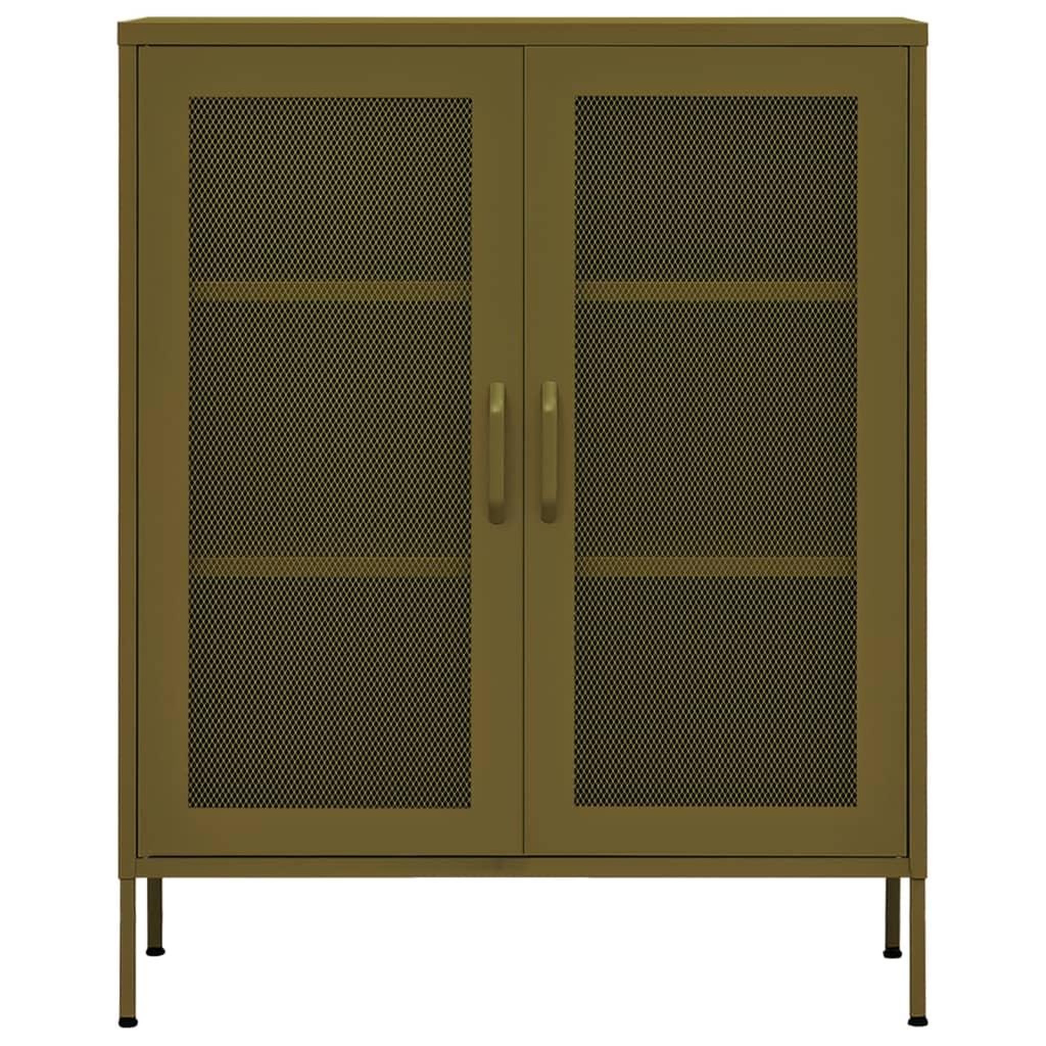 Voir la diapositive 3 : VIDAXL Armoire de rangement Vert olive 80x35x101,5 cm Acier