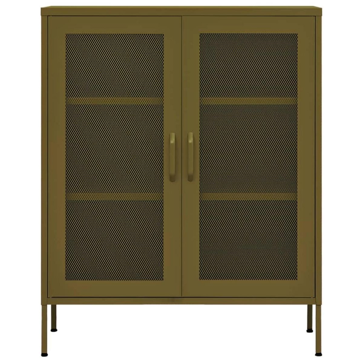 VIDAXL Armoire de rangement Vert olive 80x35x101,5 cm Acier