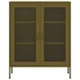 Voir la diapositive 3 : VIDAXL Armoire de rangement Vert olive 80x35x101,5 cm Acier