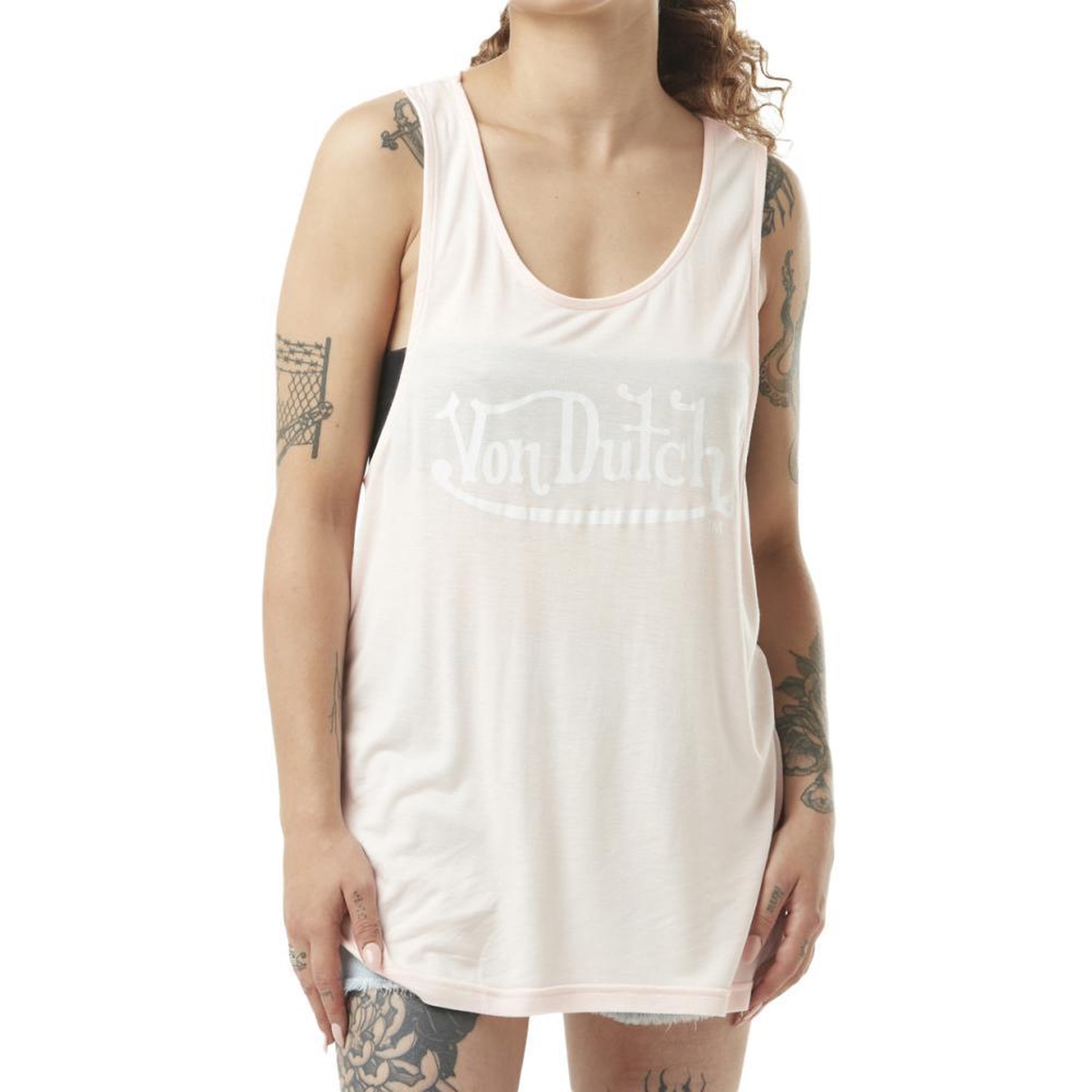 VON DUTCH Débardeur Rose Femme Von Dutch Basic. Coloris disponibles : Rose