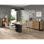 Voir la diapositive 3 : BEST MOBILIER Donnely - buffet haut - effet bois et noir - 110 cm