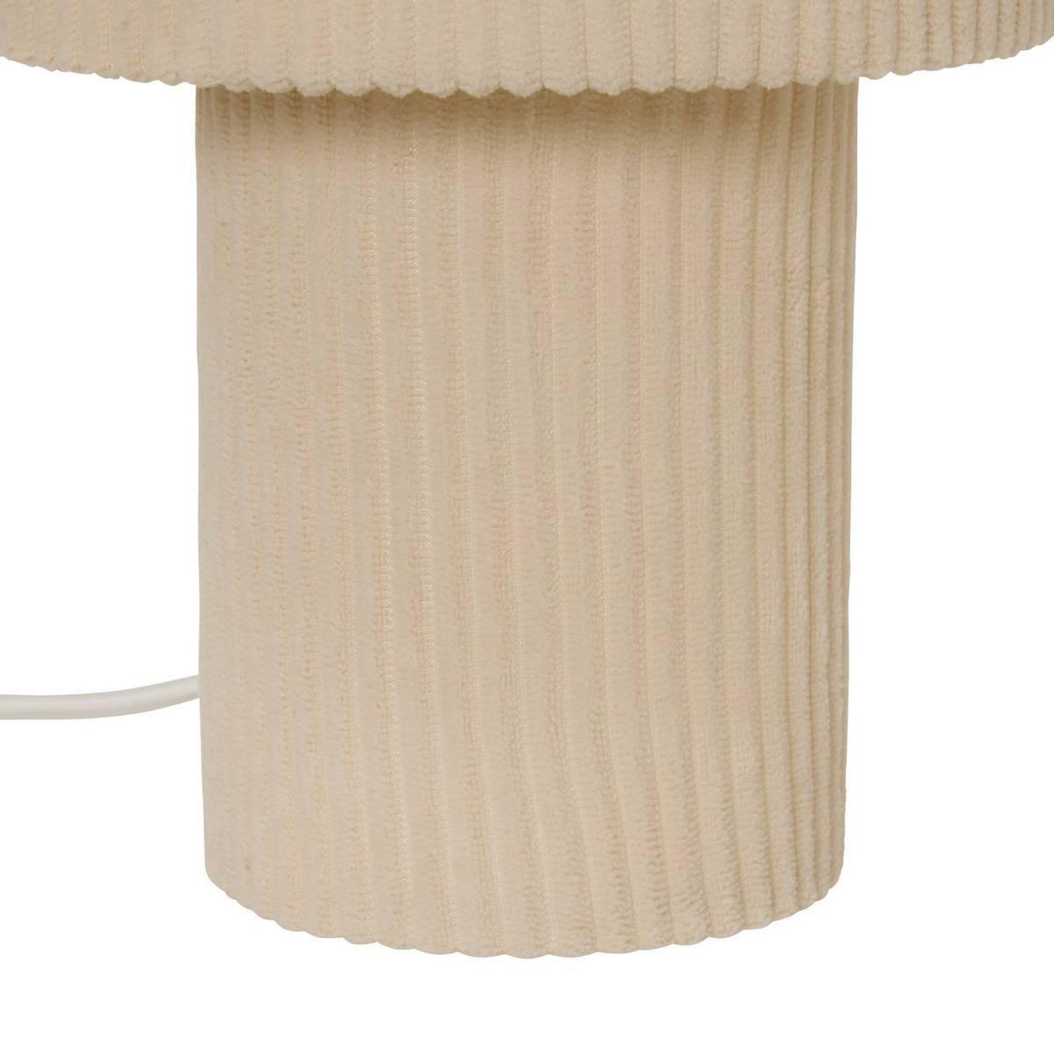 Voir la diapositive 3 : ATMOSPHERA Lampe à poser côtelée  jolina  28cm ivoire