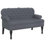 Voir la diapositive 2 : VIDAXL Banc avec dossier gris fonce 119,5x64,5x75 cm velours
